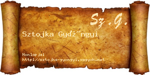 Sztojka Gyöngyi névjegykártya