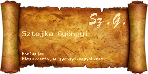 Sztojka Gyöngyi névjegykártya